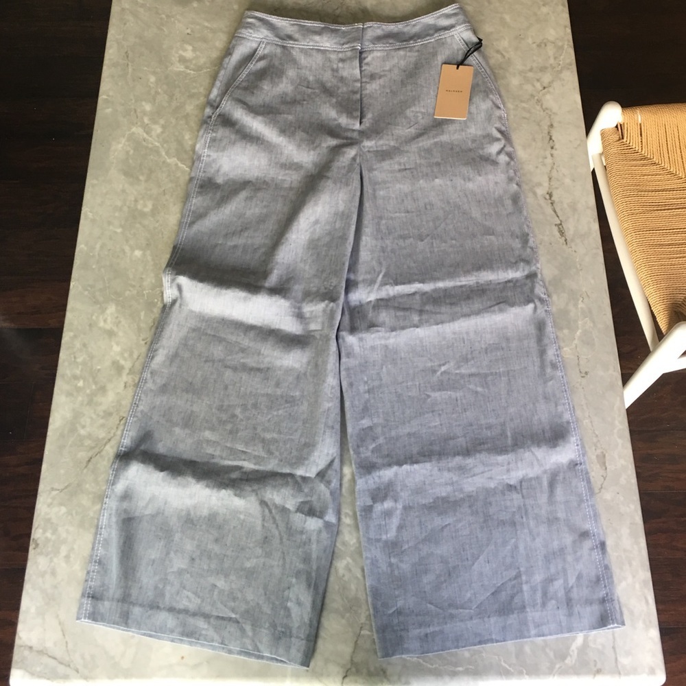 Halogen Linen Blend Pants Light Blue Size 6